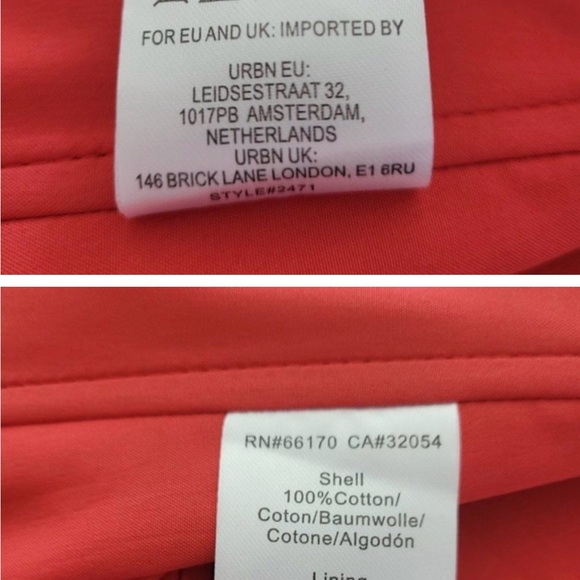 Anthropologie Hutch Strapless Ruffle Top floral red, white, and blue. - Picture 7 of 8